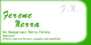 ferenc merra business card